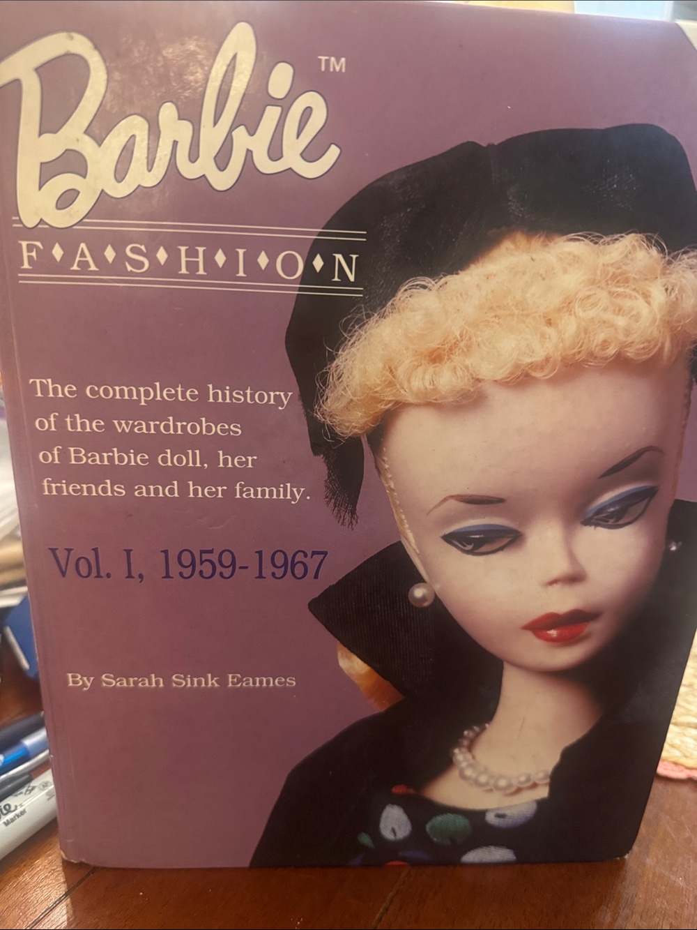 Barbie Fashion Vol. I Book - Purple Cover with Blonde Doll